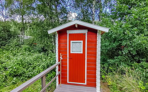 Villa Ahomoisio: Holz, Hütte, Blockhaus, Wald, Schuppen, Gartenbauten, Lärche, Wald, Holzbeize