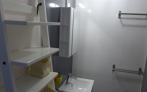 Le Barcarès 545: Sinken, Zapfhahn, Badezimmer, Bad Sink, Gebäude, Armatur, Flooring, Linie, Fussboden