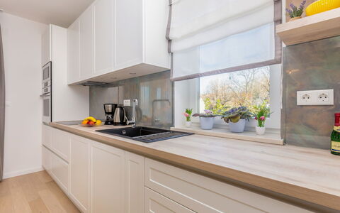 Roko: Cabinetry, Countertop, Eigentum, Spüle, Herd, Pflanze, Küchengerät, Holz, Küche, Zapfhahn