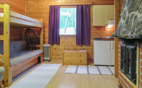 Lemmenliekki 3: Holz, Hütte, Blockhaus, Wald, Schuppen, Gartenbauten, Lärche, Wald, Holzbeize