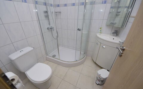 Ojdana: Armatur, Toilleten Sitz, Toilette, Badezimmer, Lila, Dusche, Gebäude, Fussboden, Flooring
