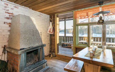 Saarijärvi: Holz, Hütte, Blockhaus, Wald, Schuppen, Gartenbauten, Lärche, Wald, Holzbeize