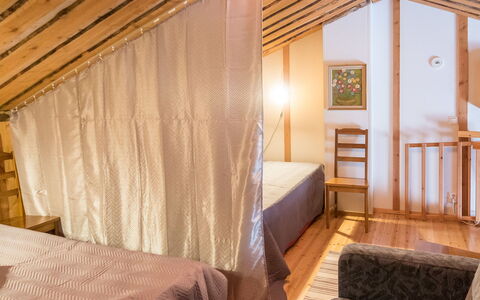 Vuokatinportti B 8: Möbel, Interior Design, Fussboden, Flooring, Holz, Decke, Zimmer, Bett, Beleuchtung, Schlafzimmer