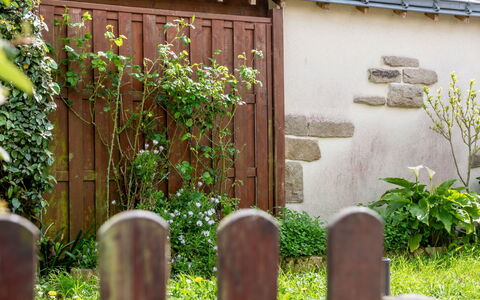 Village du Port: Pflanze, Zaun, Gras, Baum, Blumentopf, Garten, Hinterhof, Haus, Landscaping, Strauch