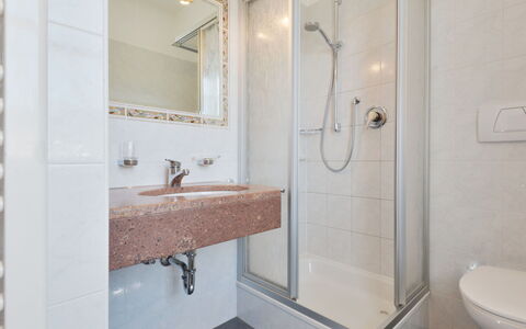Andriano 602: Badezimmer, Eigentum, Zimmer, Fliese, Wand, Interior Design, Armatur, Zapfhahn, Fussboden, Die Architektur