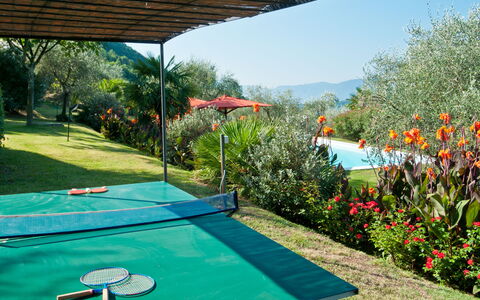 Villa Igea 13: Wasser, Pflanze, Blume, Eigentum, Himmel, Natur, Grün, Azurblau, Schwimmbad, Gebäude