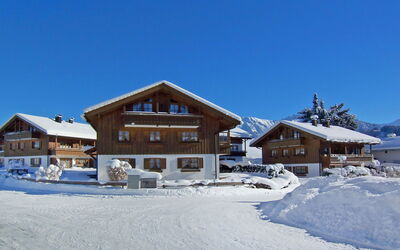 Obermaiselstein 602: Schnee, Winter, Eigentum, Zuhause, Himmel, Haus, Skiort, Grundeigentum, Piste, Berg
