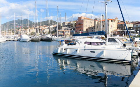 Propriano 629: Wasser, Himmel, Boot, Wolke, Watercraft, Fahrzeug, Mast, Schiff, Wasserweg
