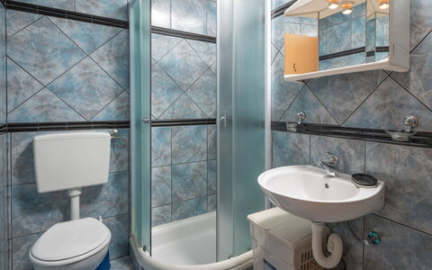 Ana: Spiegel, Zapfhahn, Armatur, Sinken, Eigentum, Bad Sink, Weiss, Blau, Badezimmer, Azurblau