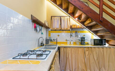 Podere Cerbaia (Smr100): Cabinetry, Countertop, Möbel, Gebäude, Küche, Holz, Interior Design, Tabelle, Regal, Fussboden