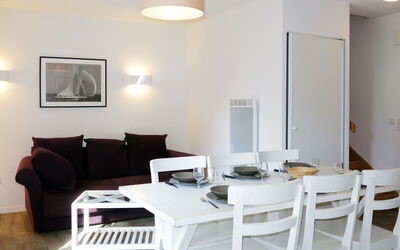 Domaine de la Baie-T4 Duplex 8 Pers. 651.3: Zimmer, Eigentum, Möbel, Interior Design, Gebäude, Fussboden, Tabelle, Haus, Decke, Wohnzimmer