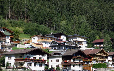 Mayrhofen 816: Pflanze, Baum, Haus, Gebäude, Wohngebiet, Natürliche Landschaft, Landschaft, Freizeit, Gras, Gebirge