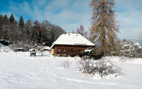 Bistenhof: Schnee, Winter, Himmel, Baum, Zuhause, Einfrieren, Haus, Eigentum, Wolke, Hütte
