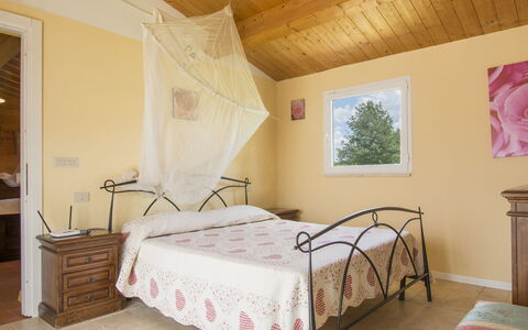 Daussiè: Schlafzimmer, Bett, Möbel, Zimmer, Bettdecke, Eigentum, Bedding, Bettrahmen, Decke, Matratze