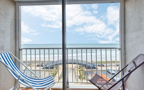 Les Sables D'Argent: Meer, Ozean, Küste, Strand, Balkon, Zaun, Stuhl, Geländer, Aluminium