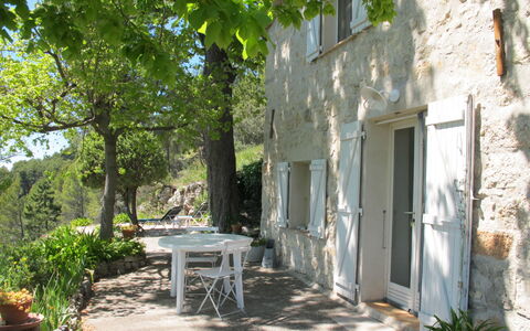 Le Cabanon: Vegetation, Strauch, Frühling, Hütte, Garten, Schatten, Hinterhof, Garten, Stuhl