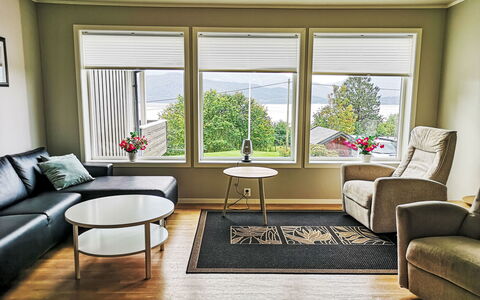Mjellhaugen: Möbel, Pflanze, Couch, Tabelle, Fenster, Gebäude, Bilderrahmen, Komfort, Interior Design, Holz
