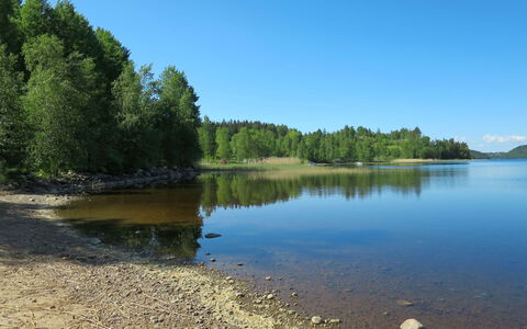 Måbäcken: Wasser, Himmel, Natürliche Landschaft, Pflanze, See, Baum, Wasserlauf, Bank