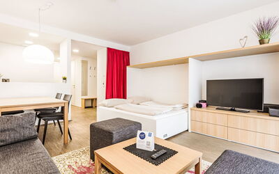 Unterkunft:&nbsp;Mit 1 Schlafzimmer & Saunabereich 40.15