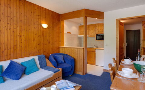 Tignes 336: Zimmer, Möbel, Eigentum, Bett, Gebäude, Schlafzimmer, Suite, Interior Design, Komfort, Haus