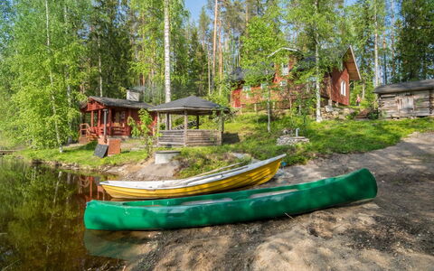Sirpukka: Baum, Boot, Watercraft, Wald, Bank, Boote Und Boating - Geräte Und Materialien, See, Wald