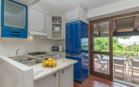 Nicoletta: Eigentum, Cabinetry, Spüle, Sinken, Blau, Pflanze, Zapfhahn, Interior Design, Die Architektur, Holz