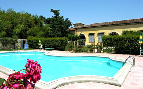 Villa Sandra: Schwimmbad, Eigentum, Gebäude, Grundeigentum, Urlaub, Estate, Haus, Freizeit, Villa, Baum