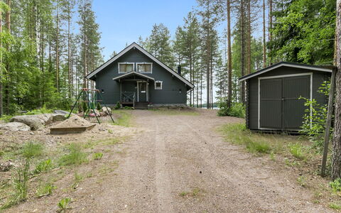 Kantri: Holz, Hütte, Blockhaus, Wald, Schuppen, Gartenbauten, Lärche, Wald, Holzbeize