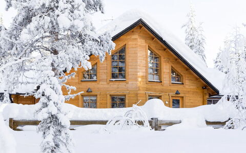 Lappi Dream House: Holz, Schnee, Winter, Hütte, Einfrieren, Zuhause, Blockhaus, Lärche, Abstellgleis