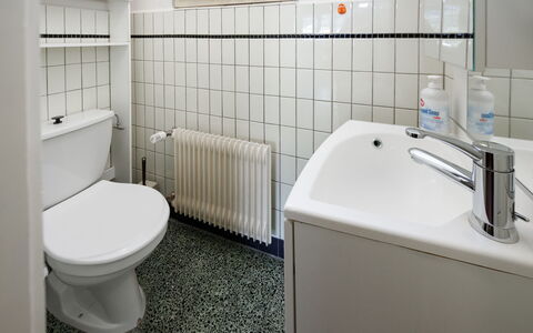 Les Diablerets 600: Badezimmer, Armatur, Bad Sink, Sinken, Flooring, Toilette, Toilleten Sitz, Fussboden, Interior Design, Zapfhahn