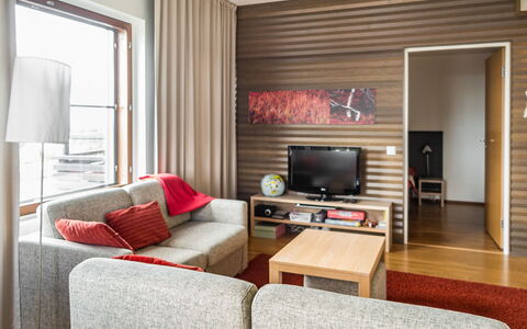 Nordic Chalet 9201: Möbel, Interior Design, Flooring, Fussboden, Couch, Holz, Wohnzimmer, Zimmer, Decke, Textil