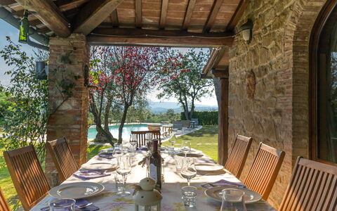 Villa Poggiospinoso: Eigentum, Gebäude, Veranda, Grundeigentum, Haus, Zimmer, Restaurant, Estate, Interior Design, Baum