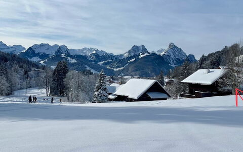 Ariel: Schnee, Himmel, Winter, Baum, Bergforms, Berg, Gebirge, Glazialmorphologie, Bergstation, Geologisches Phänomen
