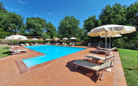 Agriturismo L'incrociata: Schwimmbad, Resort, Eco Hotel, Gartenmöbel, Garten, Hazienda, Schatten, Estate, Sonnenliege, Landscaping