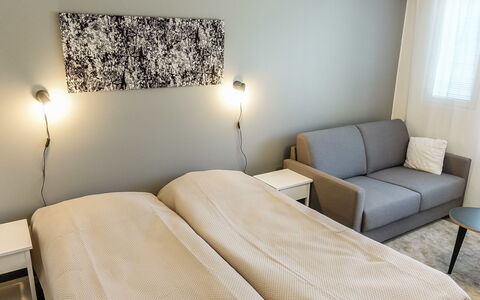 Skistar 105: Möbel, Interior Design, Fussboden, Flooring, Wand, Holz, Zimmer, Bett, Schlafzimmer, Textil