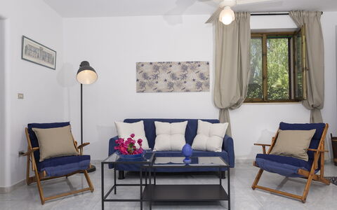 Villa Marlene: Möbel, Gebäude, Eigentum, Fenster, Bilderrahmen, Couch, Komfort, Azurblau, Holz, Interior Design