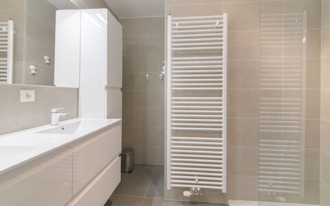 Bredene 733: Zapfhahn, Sinken, Badezimmerschrank, Armatur, Spiegel, Cabinetry, Gebäude, Bad Sink, Countertop