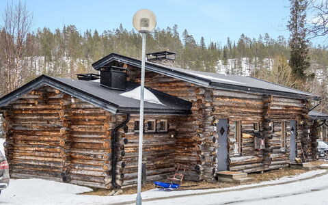 Salmikankaan Kelo D2: Holz, Schnee, Winter, Einfrieren, Blockhaus, Hütte, Steigung, Abstellgleis