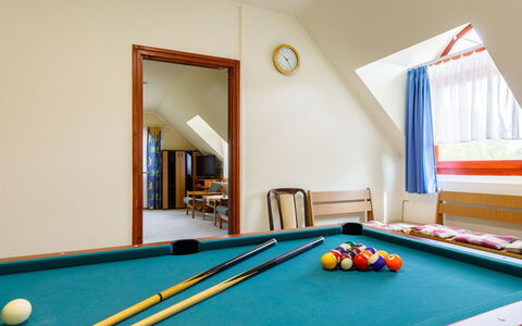 Narcisse: Billiard Raum, Billiard-Tisch, Eigentum, Möbel, Billard, Sportausrüstung, Tabelle, Erholungsraum, Schwimmbad