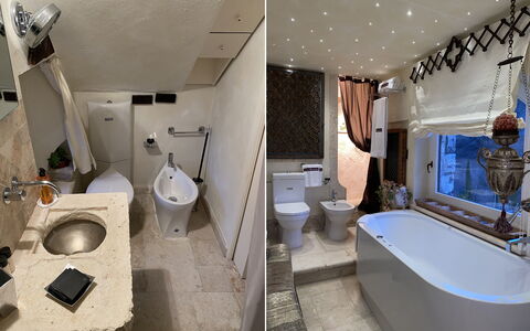Villa Vetice: Armatur, Gebäude, Zapfhahn, Eigentum, Badewanne, Bad Sink, Sinken, Spiegel, Toilette, Badezimmer