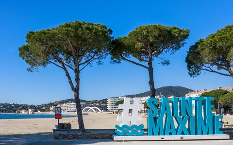 Sainte Maxime 225: Himmel, Baum, Azurblau, Schatten, Arecales, Wasser, Kofferraum, Freizeit, Morgen, Landschaft