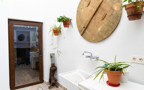 Patio de Las Granadas: Pflanze, Eigentum, Blumentopf, Grün, Zimmerpflanze, Holz, Interior Design, Beleuchtung, Tabelle, Wand