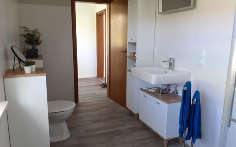 Am Meintetal: Spiegel, Sinken, Eigentum, Badezimmer, Bad Sink, Pflanze, Zapfhahn, Armatur, Interior Design