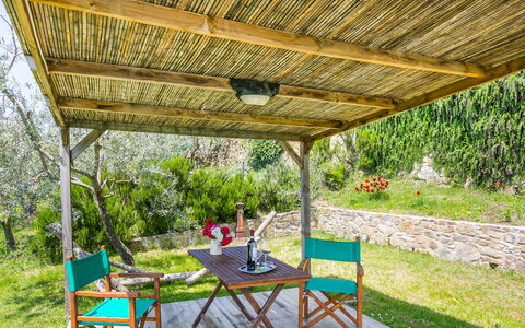 L'Angolo di Uzzano: Pflanze, Tabelle, Möbel, Botanik, Schatten, Tisch Im Freien, Gartenmöbel, Stuhl, Baum, Gras
