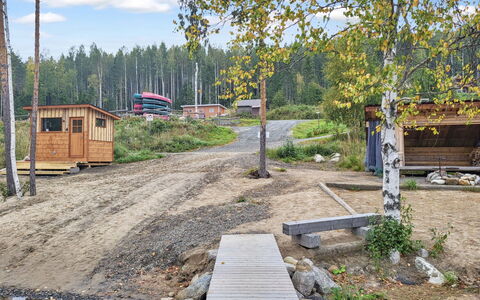 Kolin Kangastus Kanerva 4: Holz, Hütte, Blockhaus, Wald, Schuppen, Gartenbauten, Lärche, Wald, Holzbeize