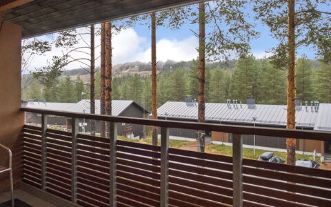 Vuokatti Panorama: Holz, Abstellgleis, Dach, Hütte, Haus, Zuhause, Tür, Veranda, Gartenbauten, Bauernhaus