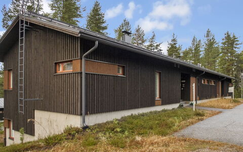 Vuokatti Panorama: Holz, Abstellgleis, Dach, Hütte, Haus, Zuhause, Tür, Veranda, Gartenbauten, Bauernhaus