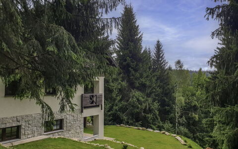 Harrachov 130: Schnee, Himmel, Berg, Fenster, Wolke, Gebäude, Haus, Steigung, Baum, Hütte