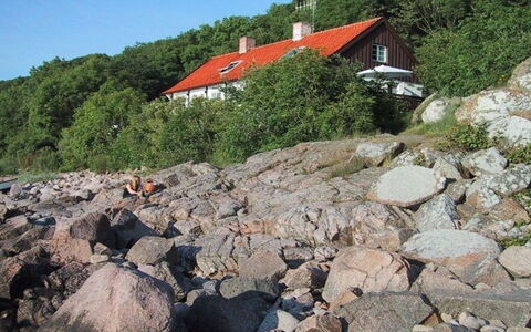 Asgot - 15M from the Sea: Blau, Hütte, Haus, Zuhause, Bauernhaus, Estate, Abstellgleis