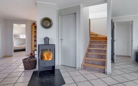 Nantje - 125M from the Sea: Wand, Flooring, Fussboden, Interior Design, Möbel, Zimmer, Feuerstelle, Holzofen, Holzbeize, Wohnzimmer